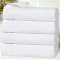 Superior Honeycomb Cotton Medium Weight Towels, for Guest Bath, Master Bathroom, Shower, Quick Dry, Adults, Home Essentials, Textured Waffle Border, Towel Set, Bath Towels, Set of 4, White