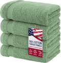 American Veteran Towel, Hand Towels for Bathroom Set of 4, 100% Cotton Turkish Hand Towel Sets Clearance Prime, Soft Hand Face Towels, Sage Green Hand Towels