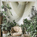 Macrame Wall Hanging Boho Wall Decor Tapestry Dip Dyed Ombre Moss Green Handmade Wall Art Woven Cotton Rope Backdrop with for Bedroom Living Room, 57