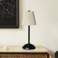 Camden Reed Table Lamp, Desk lamp, 3 Different Lighting Modes, Modern Minimal Design for Dinner/Coffee Table/Restaurant/Bedroom, Bell Black