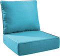 Outdoor Seat Cushion Set-24 x 24 x 6 Inch Outdoor Chair Cushions with Water Resistant & Removable Cover Outdoor Cushions for Patio Furniture Chair Sofa Couch-Light Blue