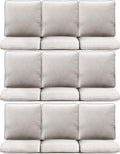 9-Piece Outdoor Patio Cushion Set - Fade & Water Resistant with Removable Olefin Cover, 22x24x4 Inch Memory Foam Cushions for Wicker Sectional Sofa – Beige/Regular
