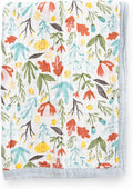 Little Unicorn Newborn Receiving Quilt | Ultra- Soft, Multi-Layered Muslin Fabric | Gift for Newborns & on-The-go (Meadow)