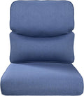 22x25/22x24 Outdoor Replacement Cushions - 1 Set High Back Deep Seat Patio Furniture Cushion for Wicker Dining Swivel Rocking Chairs Rattan Loveseat Couch Sectional Sofa - Navy Blue/Smile