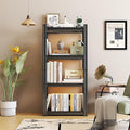 Tall Bookshelf with Open Shelves, Metal Office Book Shelf, Adjustable Organizer Bookcase, Standing Storage Organizer Shelf for Living Room (31.5