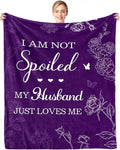 CENSIHER Gifts for Her Wife, Romantic Wife Gift from Husband, Anniversary Wedding Gifts for Women Her, Wifey Birthday Ideas, Spoiled Blanket 60x50in, Best Valentines Mothers Day Presents