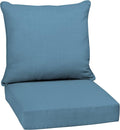 Arden Outdoor Deep Seat Cushion Set, 24 in x 24 in, Weather-Proof, Rain-Proof, Fade Resistant Patio Cushion for Chair, Sofa, and Couch French Blue Texture
