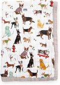 Little Unicorn Newborn Receiving Quilt | Ultra- Soft, Multi-Layered Muslin Fabric | Gift for Newborns & on-The-go (Woof)