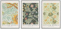 wall26 Framed Canvas Print Wall Art Set William Morris Flower Tapestry Posters Nature Wilderness Illustrations Modern Art Decorative Floral Botanical Minimal Calm for Bedroom - 16