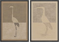 MUDECOR Framed Canvas Print Wall Art Bird Silhouette Modern Minimalist with Heron Crane Illustrations Modern Art Decorative Bohemian Colorful for Living Room, Bedroom, Office - 24