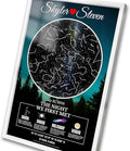 Custom Star Map Gift for Couples, Personalized Glass Night Sky, Where We Met Constellation Map, Romantic Anniversary or Wedding Gift, Unique Wall Art for Him or Her