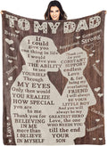 Fathers Day Blanket Gifts for Dad from Son, Best Dad Ever Blankets, Father Throw Blanket, 70