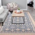 vivorug 6x9 Area Rug, Ultra-Soft Washable Rug for Living Room, Dinner Room, Bedroom, Non-Slip Vintage Inspired Blue Rug, Indoor Carpet Large Area Rug