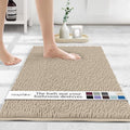 MAYSHINE Plush Shaggy Chenille Bath Mat | Extra Soft, Super Absorbent, Non-Slip Bathroom Rug | Fluffy Microfiber, Area Rug Sets for Bathroom Floor, Kitchen, Living Room | 24