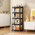 Tall Bookshelf with Open Shelves, Metal Office Book Shelf, Adjustable Organizer Bookcase, Standing Storage Organizer Shelf for Living Room (5tier 20