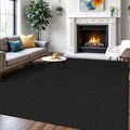 IOHOUZE Washable Area Rug 6x9 Non Slip Rubber Backed Rugs for Living Room, Dining Room Rugs Bedroom Rug, Woven Indoor Floor Carpet for Living Room Nursery, Black/Grey