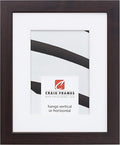 Craig Frames Essentials, Modern 1 Inch Wide 17 x 22 Inch Brazilian Walnut Picture Frame Matted to Display a 13 x 19 Inch Photo