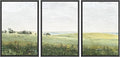 SIGNWIN Framed Canvas Print Wall Art Set Green Pasture Countryside Flower Field Nature Abstract Illustrations Modern Art Decorative Nordic Rustic for Living Room, Bedroom, Office - 24