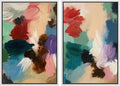 SIGNWIN Framed Wall Art Print Set Colorful Abstract Brushstroke Vibrant Illustrations Modern Art Rustic Relax/Calm Multicolor for Living Room, Bedroom, Office - 24