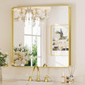 Keonjinn Gold Bathroom Mirror for Over Sink, 30