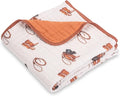 LollyBanks Muslin Baby Blanket 100% Organic Cotton, Muslin Quilt Lightweight, Toddler Blanket for Boys, 6 Layers Baby Blankets 47