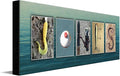Personalized Fishing Name Alphabet Art - Perfect for The Man cave, Office, or Boy's Room. (Block Mount - 9.5 x 26)