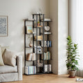 Bookshelf,Small Bookcase for Small Space,6-Tier Bookshelf for Living Room, Home Office, Study,7.87 x 26.77 x 55.5 Inches,Black