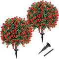 Artificial Red Rose Topiary Ball Tree 25