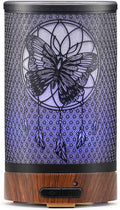 Essential Oil Diffuser - Multifunction Aromatherapy Diffuser 7 LED Color Changing Light 100ML Metal Diffuser Easy to Clean Suitable for Home,Office(Butterfly)