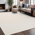 Easy Jute Rugs 4x6 White Color Living Room Indoor Outdoor Area Rug for Farmhouse Patio and Kitchen Rug High Traffic Washable Easy to Clean Solid Boho Woven Design Outside Carpet (4 x 6)