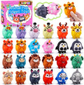 24 PCS Party Favors for Kids, Silicone Animal Pop Fidget Toys with Suction, Birthday Gifts for Boy Girls, Treasure Box Toys, Goodie Bag Stuffers, Prizes for Kids, Pinata Stuffers