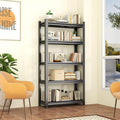 Tall Bookshelf with Open Shelves, Metal Office Book Shelf, Adjustable Organizer Bookcase, Standing Storage Organizer Shelf for Living Room (31.5