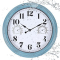 12 inch Outdoor Wall Clock, Plastic Waterproof Outdoor Clock with Temperature & Humidity, Water Resistant Wall Clocks for Patio Garden, Green