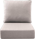 Luxury Outdoor Seat Cushion Set-22 x 22 x 6 Inch Outdoor Chair Cushions with Water Resistant & Removable Cover Outdoor Cushions for Patio Furniture Chair Sofa Couch-Beige