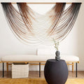Flber Macrame Wall Hanging Dip Dye Brown Boho Wall Decor Yarn Tapestry Modern Living Room Bedroom Home Wall Decor 57