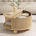 Round Coffee Table with Storage,31.5