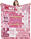 Gifts for Girlfriend from Boyfriend - Valentines Day Girlfriend Gifts for Birthday Mothers Day Christmas - Anniversary Romantic Gift for Her Women - Cute GF Gift Ideas - Soft Flannel Blanket 60