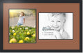 ArtToFrames Collage Photo Frame Double Mat with 2 - 11x14 Openings and Satin Black Frame