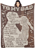 Fathers Day Blanket Gifts for Dad from Daughter, Best Dad Ever Blanket, Father Throw Blankets, 70