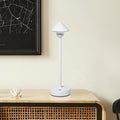 Camden Reed Table Lamp, Desk lamp, 3 Different Lighting Modes, Modern Minimal Design for Dinner/Coffee Table/Restaurant/Bedroom, Cone White