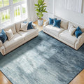 Washable Rug 6x9 Area Rugs for Living Room - Stain Resistant Non-Slip Backing Boho Rug for Bedroom,Durable & Ultra-Thin Vintage Large Area Rug(6x9,Blue)