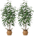 Artificial Eucalyptus Tree,4Ft Tree Fake Plant in Pot for Home and Office Decor,Potted Faux Plants Tall Artificial Trees for Indoor, Outdoor
