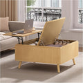 Lift Top Coffee Table, Mid Century Modern Center Table with Large Hidden Storage Compartment, 36