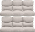 22x25/22x24 Outdoor Furniture Cushions Set of 6 - Comfortable Patio Chair Cushion for Rattan Wicker Dining Rocking Swivel Chairs Loveseat Couch L-Shape Sectional Sofa - Beige/Smile