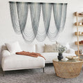IOWER Large Macrame Wall Hanging Dip-Dyed Macrame Wall Decor Boho Wall Decor Craftsmanship Fiber Art 57