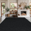 Easy Jute Rugs 6x9 Dark Gray Color Living Room Indoor Outdoor Area Rug for Farmhouse Patio and Kitchen Rug High Traffic Washable Easy to Clean Solid Boho Woven Design Outside Carpet (6 x 9)
