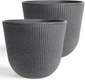 WORTH Garden Round Large Planter Pot Set of 2-17.5