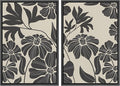 MUDECOR Framed Canvas Print Wall Art Monochrome Floral Botanical Black and White Illustrations Modern Art Decorative Bohemian Colorful Chic for Living Room, Bedroom, Office - 16
