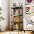 Tall Bookshelf with Open Shelves, Metal Office Book Shelf, Adjustable Organizer Bookcase, Standing Storage Organizer Shelf for Living Room (16