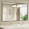 LOAAO Black Bathroom Mirror 60